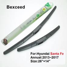 For Hyundai Santa Fe 26"+14" Bexceed of Rubber Car Windshield Hybrid Windscreen Wiper Blade 2013 2014 2015 2016 2017 2024 - buy cheap