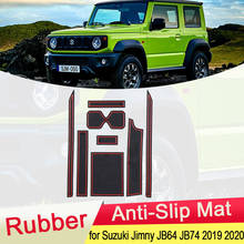 for Suzuki Jimny Sierra JB64 JB74 2019 2020 Rubber Anti-slip Mat Door Groove Cup Pad Gate Slot Cushion Coaster Car Accessories 2024 - buy cheap