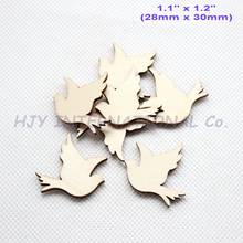 20pcs/lot 30mm Natural Blank Wooden Peace Birds Ornaments Rusitc Favor Crafts In Bulk-CT1418B 2024 - buy cheap