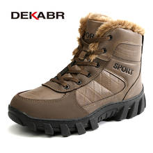 DEKABR-zapatos de invierno cálidos para hombre, botas altas de trabajo, cómodas e informales, antideslizantes e impermeables, novedad 2024 - compra barato