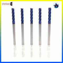 1PC HRC65  4mm End Mill  4 Flute D4*15*75 75mm Long Fattened End Mills Straight Slim Shank nACo-Blue Coated Milling Cutter 2024 - buy cheap