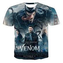2020 new men's 3D T shirt Summer fashion print venom short-sleeved T-shirt Round neck quick-drying casual T-shirt Hip hop tops 2024 - buy cheap