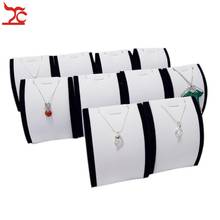 Wholesale 10Pcs Jewelry Display Rack Vertical White And Black Pendant Necklace Earring Holder Organizer Display Stand 7*4*8cm 2024 - buy cheap