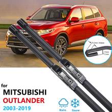 for Mitsubishi Outlander 2003~2019 Wiper Blade Car Accessories Stickers Front Windshield Wipers 2007 2008 2015 2016 2017 2018 2024 - buy cheap