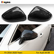 Carbon fiber Side Mirror covers For Audi A4 B9 2016 - 2020 New A4 Sedan Avant Allroad S4 Car replace rear mirror cap 2pcs 2024 - buy cheap