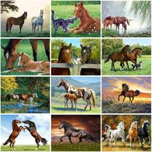 Galloping Horse Diamond Art Kits for Adults Steed Animal Cross Stitch Kits Diamond Paintings Accessories Fantasy Home Decoration 2024 - buy cheap