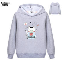 Sudadera con capucha de manga larga para niños y niñas, ropa deportiva con estampado de gato espacial, de buena calidad, estilo hip hop 2024 - compra barato