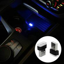 Mini USB Light LED Modeling Car Ambient Light Neon Interior Light Car Jewelry (6 kinds of light colors) 2024 - buy cheap