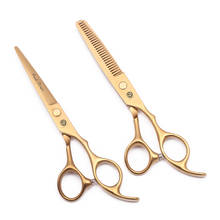 Hair Cutting Scissors 5.5" 6" Japanese Steel Thinning Shears Haircut Set Razor Edge Series Purple Dragon Z1005 Gold Styling Tool 2024 - buy cheap