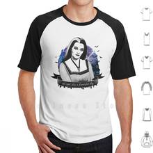 Camiseta do goth queen-lily munster, camiseta tamanho grande 100% algodão, gótico, rainhas do terror, filmes clássicos, preto e branco, b w 2024 - compre barato