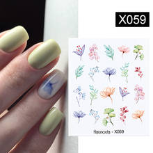 Spring Summer Simple Flower Leaf Tree Water Decals Stickers Floral Butterfly Watermark DIY Slider Decoration Nail Art Manicures 2024 - buy cheap