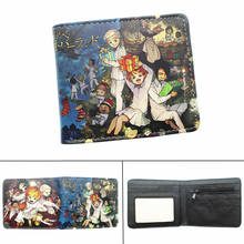 Anime The Promised Neverland Wallet Leather Short Photo Card Holder Layers PU Boys Girls Coin Pocket Cartoon Print Purse Gift 2024 - buy cheap