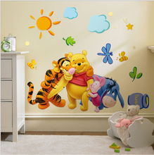 Winnie the pooh, adesivos de parede para quartos de crianças, adesivo decorativo removível de pvc 2024 - compre barato