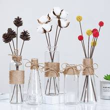 Прозрачный Стекло вазы сухой ваза для цветов Гостиная Украшение стола украшения Nordic Творческий гидропоники вазы для растений 2022 - купить недорого