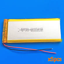 5 pcs 3.7V 4000mAh lithium polymer rechargeable battery Lipo for power bank PDA DVD PAD e-book camera tablet PC laptop 7045105 2024 - buy cheap