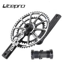 Litepro Edgepro Hollow Chainwheel Integrated Sprocket Wheel Folding Bike Dual Chainring Chrysanthemum Road Bicycle Crankset 2024 - buy cheap