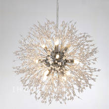 2020 moderno dandelion luzes pingente de cristal nordic criativo g4 led bola hanglamp para sala estar loja decoração luminárias 2024 - compre barato