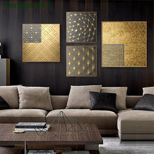 Golden Pattern Posters And Prints Vintage Decorative Lines Canvas Painting Nordic Wall Art Luxury Picture For Living Room Decor 2024 - buy cheap