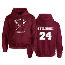 Sudadera con capucha de Teen Wolf para hombre y mujer, suéter con estampado McCall 11 Lacrosse Stilinski 24 Lahey 14, Sudadera con capucha roja de Anime 2024 - compra barato