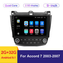 Radio con GPS para coche, reproductor Multimedia con Android 10,1, 9,1 pulgadas, 2Din, Audio estéreo, para Honda Accord 7, 2003, 2004, 2005, 2006, 2007 2024 - compra barato