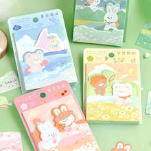 100 Sheets Bear and Rabbit Outing Series Memo Pad Girl Diary DIY Decorative Sticky Notes School Notebook Stationery Note Paper 2024 - buy cheap