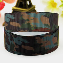 22mm 25mm 38mm 75mm Ruban satin Camouflage Cartoon Character printed Grosgrain Ribbon party decoration X-01197 10 Yards 2024 - buy cheap