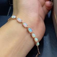 New Natural Opal Bracelet 925 Silver Plating Rose Gold Craft Women's Bracelet Elegant Luxury Style 2024 - buy cheap