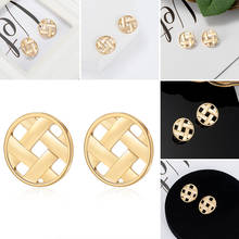 Korean Hollow out Round Drop Earrings for Women Statement Geometric Metal Gold Dangle Earrings 2020 Trend New Fashion Jewelry 2024 - buy cheap