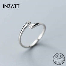 INZATT Real 925 Sterling Silver Minimalist Zircon Ring For Fashion Women Party Cute Fine Jewelry Accessories Romantic Gift 2024 - buy cheap