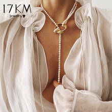 17KM Vintage Pearl Necklaces For Women Fashion Multi-layer Shell Knot Pearl Chain Necklace 2020 NEW Coin Cross Choker Jewelry 2024 - buy cheap