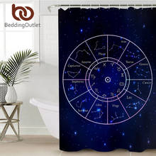 BeddingOutlet-cortina decorativa de constelaciones para baño, horóscopo, azul, escorpión, Leo 2024 - compra barato