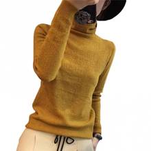 Autumn Winter Women Sweater Solid Color Turtle Neck Long Sleeve Slim Sweater Pullover Fashion Sweater 2024 - buy cheap