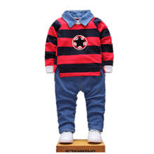 Spring Autumn Baby Boys Clothes Cotton Children Stripe Coat Pants 2Pcs/sets Infant Outfit Kids Fashion Toddler Casual Tracksuits 2024 - buy cheap