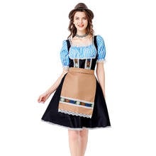 Sexy disfraz de Halloween para mujer, vestido de sirvienta de Cosplay, vestido de chica cervecera, Disfraces de Halloween de Oktoberfest, vacaciones 2024 - compra barato