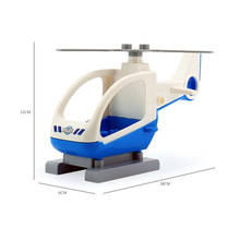 Para o tamanho grande presente da criança brinquedo educacional carro série blocos de construção helicóptero polícia desenvolver modelo interesse das crianças 2024 - compre barato