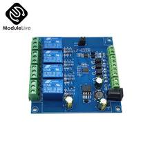 Módulo de relé modbus 4 bits, 4 canais modbus-rtu interruptor de sinal de entrada, saída rs485 ttl controlador mcu para detecção digital controle de energia 2024 - compre barato
