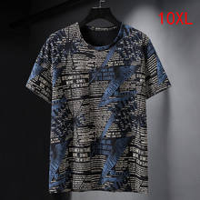 Oversize T-shirts Men Big Size 10XL Tops Tees Summer Hip Hop Casual Letter Print Tshirts Plus Size 9XL10XL Clothes 2024 - buy cheap