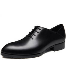 Men'S Dress Shoes Fashion Genuine Leather Pointed Toe Shoes Men Wedding Oxford Shoes for Men'S Breathable Men Formal Footwear 2024 - купить недорого