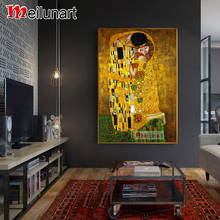 gustav klimt lovers kiss 5d diy diamond painting full square round drill diamond embroidery sale home decoration AS1286 2024 - buy cheap