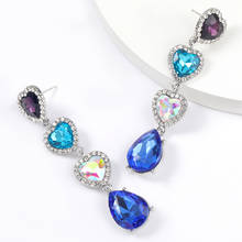 JIJIAWEHUA New Trend Bohemian Rhinestone Pendant Ladies Earrings Fashion Statement Long Earring Accessories 2024 - buy cheap