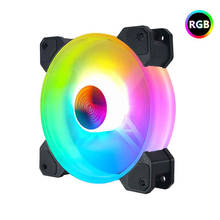 Adjustable Non-Slip Hydraulic Quiet Cooler Durable 120mm PC Cooling Remote Control Small Chassis LED RGB Computer Case Fan 2024 - buy cheap