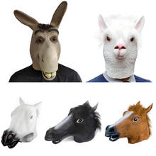 Anime Cosplay Costume for Adults Performance Horse Goat Donkey Headgear Men Animal Mask Halloween Fancy Disguise Carnival Party 2024 - buy cheap