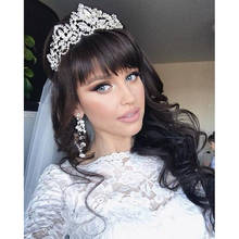 Женская тиара и корона в стиле барокко, свадебная тиара с кристаллами, аксессуар для волос 2024 - купить недорого