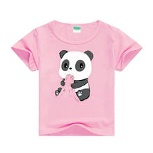 Hungry Panda Pink Girls Clothes Kids Summer T Shirt for Boys Cute Cartoon Funny Tshirt Children's Toddler Short Sleeves Tops Tee 2024 - buy cheap