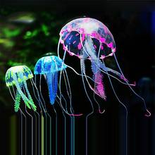 Искусственная Медуза со светящимся эффектом, силикон, 6 цветов, украшение для аквариума, эмуляция цвета аквариума, яркое мини-Подводное украшение 2024 - купить недорого