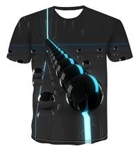 Новинка 2020, футболка с геометрическим рисунком 3D, летний топ, новая мужская разноцветная футболка с коротким рукавом и круглым вырезом, s-6xl 2024 - купить недорого