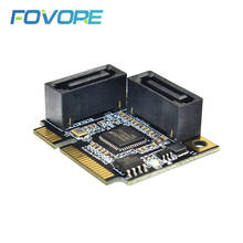 Add On Cards Mini PCI E PCI Express to 2 Ports SATA 3.0 Converter SSD HDD SATA3 Controller Expansion Card SATA Multiplier 2024 - buy cheap