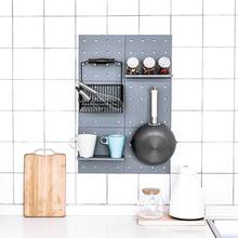 Wall Shelf With Sticker Pegboard PP Hole Board Wall Hanging Hooks Kitchen Bathroom Organizer Storage Tool 2024 - buy cheap