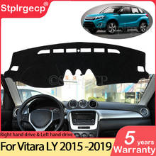 Capa protetora para painel de autos, capa antiderrapante para suzuki vitara ly 2015, 2016, 2017, 2018, 2019 2024 - compre barato