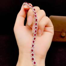 KJJEAXCMY fine jewelry S925 sterling silver inlaid natural ruby new Girls vintage hand Bracelet Support test Chinese style 2024 - buy cheap